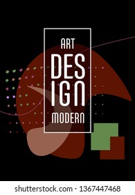 Covers templates set with bauhaus, memphis and hipster style graphic geometric elements. Applicable for placards, brochures, posters, covers and banners.