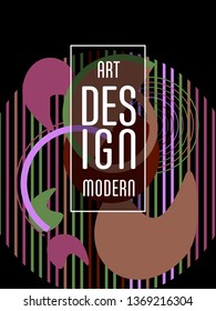 Covers templates set with bauhaus, memphis and hipster style graphic geometric elements. Applicable for placards, brochures, posters, covers and banners.