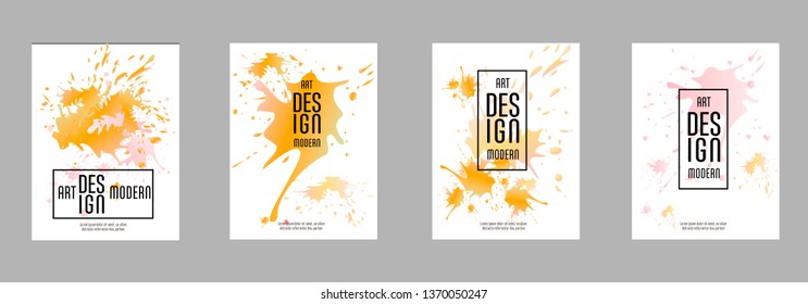 Covers templates set with bauhaus, memphis and hipster style graphic geometric elements. Applicable for placards, brochures, posters, covers and banners.