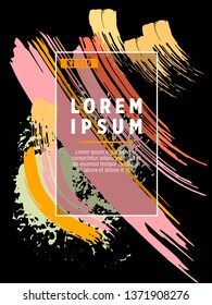Covers templates set with bauhaus, memphis and hipster style graphic geometric elements. Applicable for placards, brochures, posters, covers and banners.