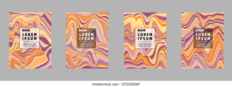 Covers templates set with bauhaus, memphis and hipster style graphic geometric elements. Applicable for placards, brochures, posters, covers and banners.