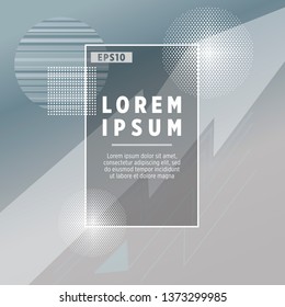 Covers templates set with bauhaus, memphis and hipster style graphic geometric elements. Applicable for placards, brochures, posters, covers and banners.