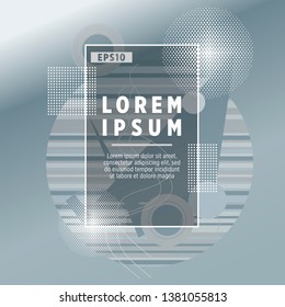 Covers templates set with bauhaus, memphis and hipster style graphic geometric elements. Applicable for placards, brochures, posters, covers and banners.