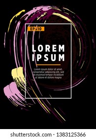 Covers templates set with bauhaus, memphis and hipster style graphic geometric elements. Applicable for placards, brochures, posters, covers and banners.