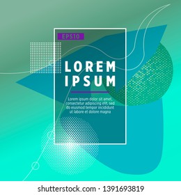 Covers templates set with bauhaus, memphis and hipster style graphic geometric elements. Applicable for placards, brochures, posters, covers and banners.