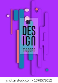 Covers templates set with bauhaus, memphis and hipster style graphic geometric elements. Applicable for placards, brochures, posters, covers and banners.