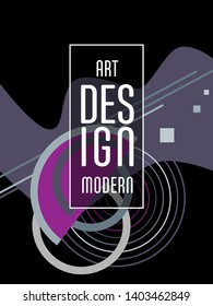 Covers templates set with bauhaus, memphis and hipster style graphic geometric elements. Applicable for placards, brochures, posters, covers and banners.