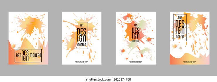 Covers templates set with bauhaus, memphis and hipster style graphic geometric elements. Applicable for placards, brochures, posters, covers and banners.