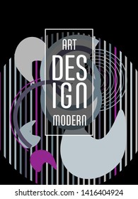 Covers templates set with bauhaus, memphis and hipster style graphic geometric elements. Applicable for placards, brochures, posters, covers and banners.