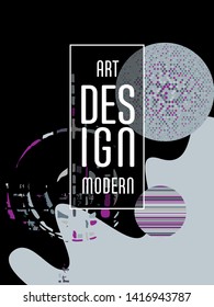 Covers templates set with bauhaus, memphis and hipster style graphic geometric elements. Applicable for placards, brochures, posters, covers and banners.