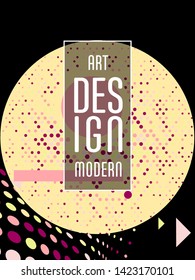 Covers templates set with bauhaus, memphis and hipster style graphic geometric elements. Applicable for placards, brochures, posters, covers and banners.