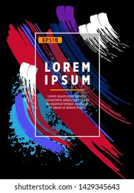 Covers templates set with bauhaus, memphis and hipster style graphic geometric elements. Applicable for placards, brochures, posters, covers and banners.
