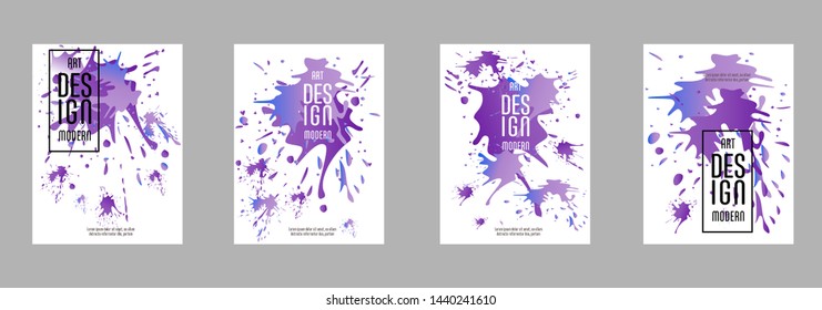 Covers templates set with bauhaus, memphis and hipster style graphic geometric elements. Applicable for placards, brochures, posters, covers and banners.