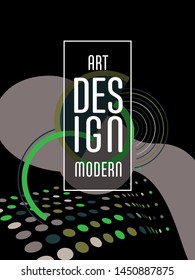 Covers templates set with bauhaus, memphis and hipster style graphic geometric elements. Applicable for placards, brochures, posters, covers and banners.