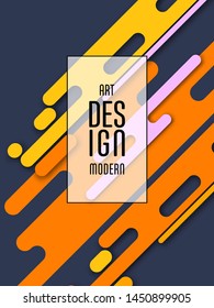 Covers templates set with bauhaus, memphis and hipster style graphic geometric elements. Applicable for placards, brochures, posters, covers and banners.