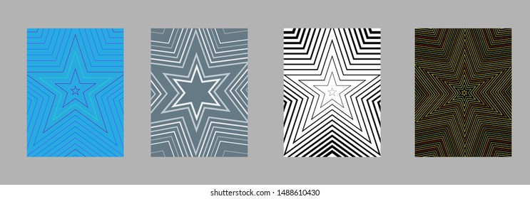 Covers templates set with bauhaus, memphis and hipster style graphic geometric elements. Applicable for placards, brochures, posters, covers and banners.