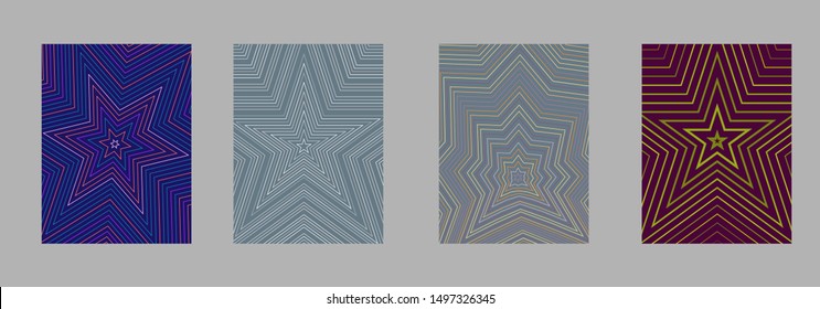 Covers templates set with bauhaus, memphis and hipster style graphic geometric elements. Applicable for placards, brochures, posters, covers and banners.