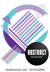 Covers templates set with bauhaus, memphis and hipster style graphic geometric elements. Applicable for placards, brochures, posters, covers and banners.