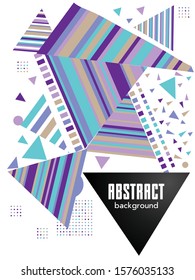 Covers templates set with bauhaus, memphis and hipster style graphic geometric elements. Applicable for placards, brochures, posters, covers and banners.