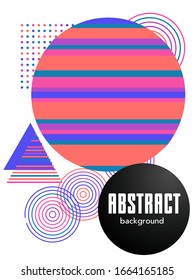 Covers templates set with bauhaus, memphis and hipster style graphic geometric elements. Applicable for placards, brochures, posters, covers and banners.
