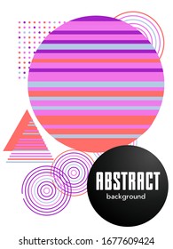 Covers templates set with bauhaus, memphis and hipster style graphic geometric elements. Applicable for placards, brochures, posters, covers and banners.