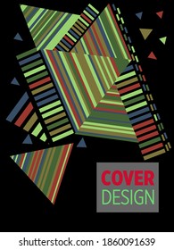 Covers templates set with bauhaus, memphis and hipster style graphic geometric elements. This illustration can be used as a print on t shirts and bags, stationary or as a poster.