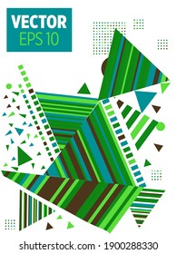 Covers templates set with bauhaus, memphis and hipster style graphic geometric elements. This illustration can be used as a print on t shirts and bags, stationary or as a poster.