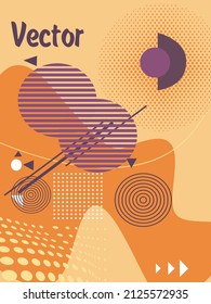Covers templates set with bauhaus, memphis and hipster style graphic geometric elements. This illustration can be used as a print on t shirts and bags, stationary or as a poster.