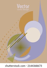 Covers templates set with bauhaus, memphis and hipster style graphic geometric elements. Universal abstract layouts. Applicable for placards, brochures, posters, covers and banners.