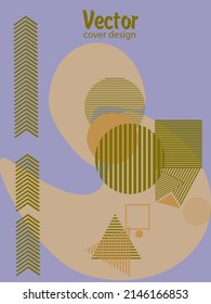 Cubre las plantillas establecidas con elementos geométricos gráficos de bauhaus, memphis y hipster. Esta ilustración puede utilizarse como una impresión en camisetas y bolsas, estacionarias o como afiche.