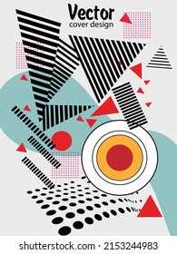 Covers templates set with bauhaus, memphis and hipster style graphic geometric elements. Universal abstract layouts. Applicable for placards, brochures, posters, covers and banners.
