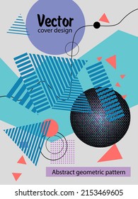 Covers templates set with bauhaus, memphis and hipster style graphic geometric elements. Universal abstract layouts. Applicable for placards, brochures, posters, covers and banners.
