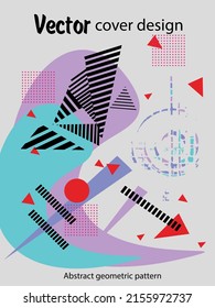Covers templates set with bauhaus, memphis and hipster style graphic geometric elements. This illustration can be used as a print on t shirts and bags, stationary or as a poster.
