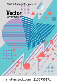 Covers templates set with bauhaus, memphis and hipster style graphic geometric elements. This illustration can be used as a print on t shirts and bags, stationary or as a poster.
