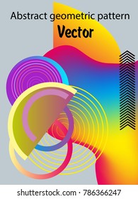 Covers templates set with bauhaus, memphis and hipster style graphic geometric elements. Applicable for placards, brochures, posters, covers and banners.