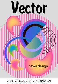 Covers templates set with bauhaus, memphis and hipster style graphic geometric elements. Applicable for placards, brochures, posters, covers and banners.