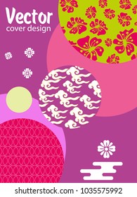 Covers templates set with Clouds and Patterns in Modern Style, geometric ornate shapes. Applicable for placards, brochures, posters, covers and banners.