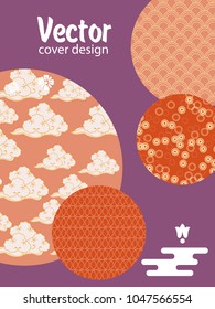 Covers templates set with Clouds and Patterns in Modern Style, geometric ornate shapes. Applicable for placards, brochures, posters, covers and banners.