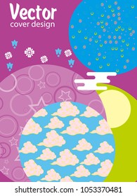 Covers templates set with Clouds and Patterns in Modern Style, geometric ornate shapes. Applicable for placards, brochures, posters, covers and banners.