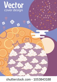 Covers templates set with Clouds and Patterns in Modern Style, geometric ornate shapes. Applicable for placards, brochures, posters, covers and banners.