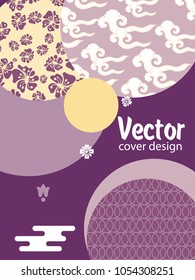 Covers templates set with Clouds and Patterns in Modern Style, geometric ornate shapes. Applicable for placards, brochures, posters, covers and banners.