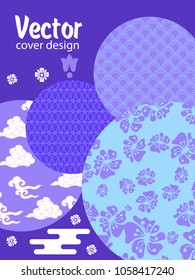 Covers templates set with Clouds and Patterns in Modern Style, geometric ornate shapes. Applicable for placards, brochures, posters, covers and banners.