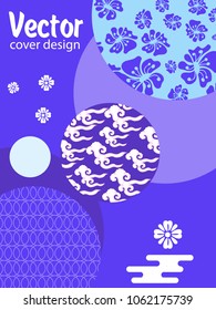 Covers templates set with Clouds and Patterns in Modern Style, geometric ornate shapes. Applicable for placards, brochures, posters, covers and banners.