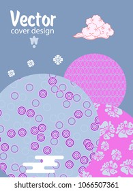 Covers templates set with Clouds and Patterns in Modern Style, geometric ornate shapes. Applicable for placards, brochures, posters, covers and banners.