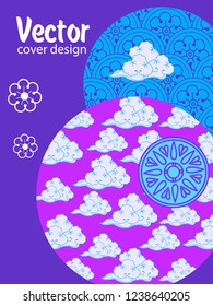 Covers templates set with Clouds and Patterns in Modern Style, geometric ornate shapes. Applicable for placards, brochures, posters, covers and banners.