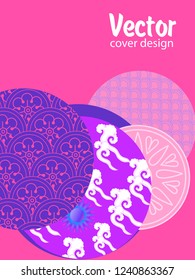 Covers templates set with Clouds and Patterns in Modern Style, geometric ornate shapes. Applicable for placards, brochures, posters, covers and banners.