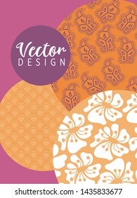 Covers templates set with Clouds and Patterns in Modern Style, geometric ornate shapes. Applicable for placards, brochures, posters, covers and banners.