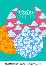 Covers templates set with Clouds and Patterns in Modern Style, geometric ornate shapes. Applicable for placards, brochures, posters, covers and banners.