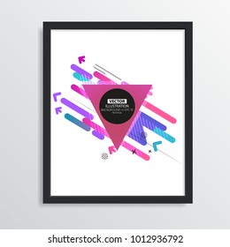 Covers templates set with graphic geometric elements. Applicable for brochures, posters, covers and banners. Vector illustrations.