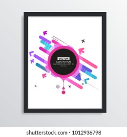 Covers templates set with graphic geometric elements. Applicable for brochures, posters, covers and banners. Vector illustrations.